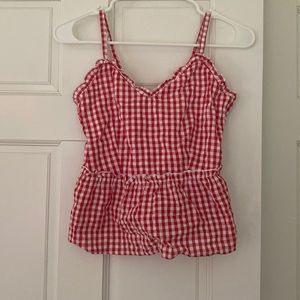 Red and white gingham top from cute boutique